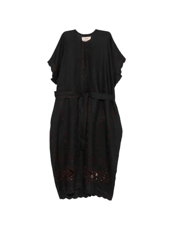 Vita Kin Sweet Jane Embroidered Midi Dress in Black