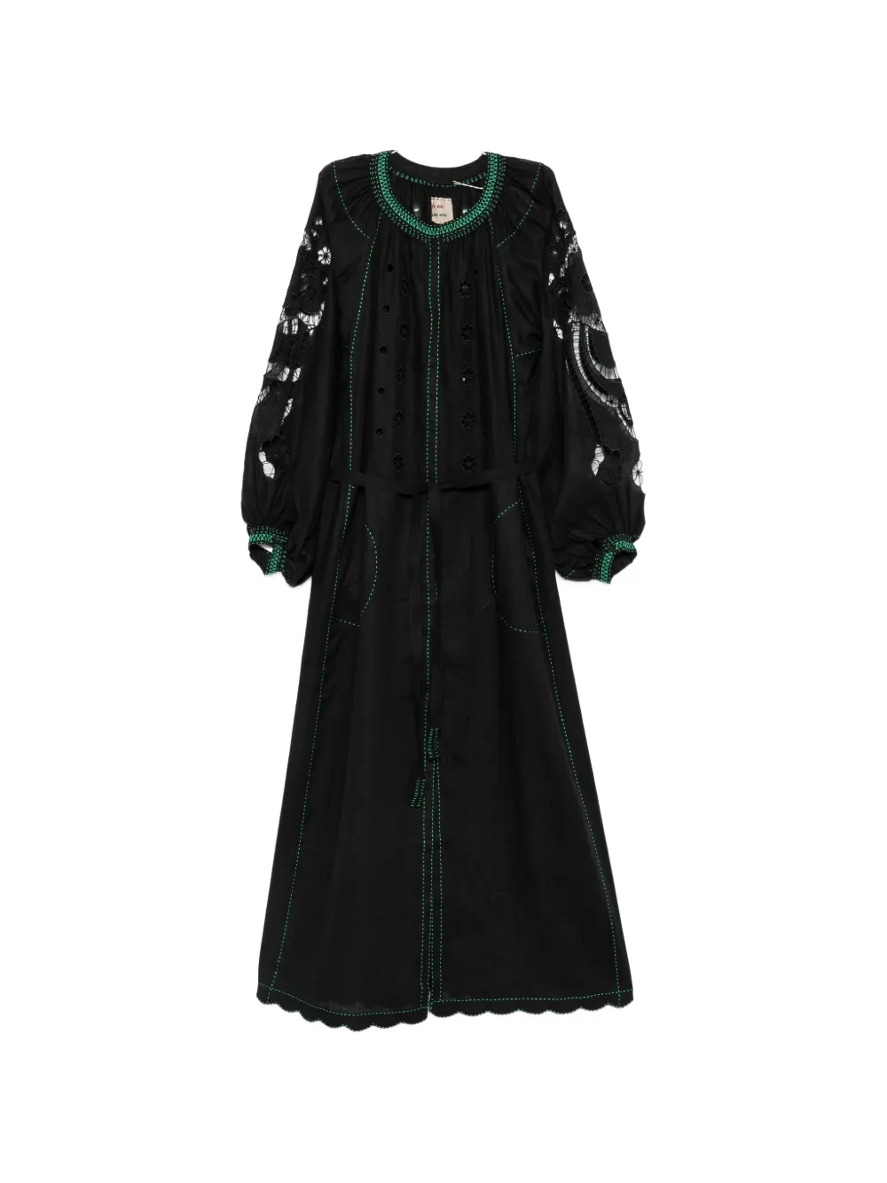 Vita Kin Babylon embroidered midi dress - Nero