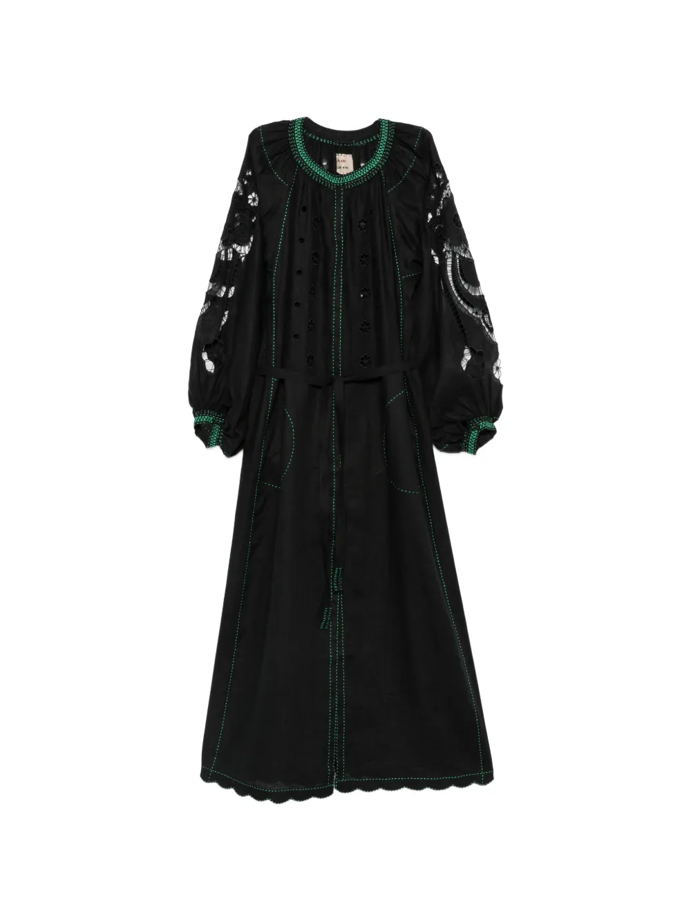 Vita Kin Babylon embroidered midi dress - Nero