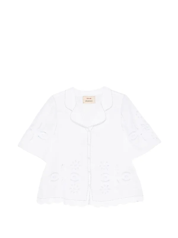 Vita Kin Balthazar Broderie-anglaise Blouse in White