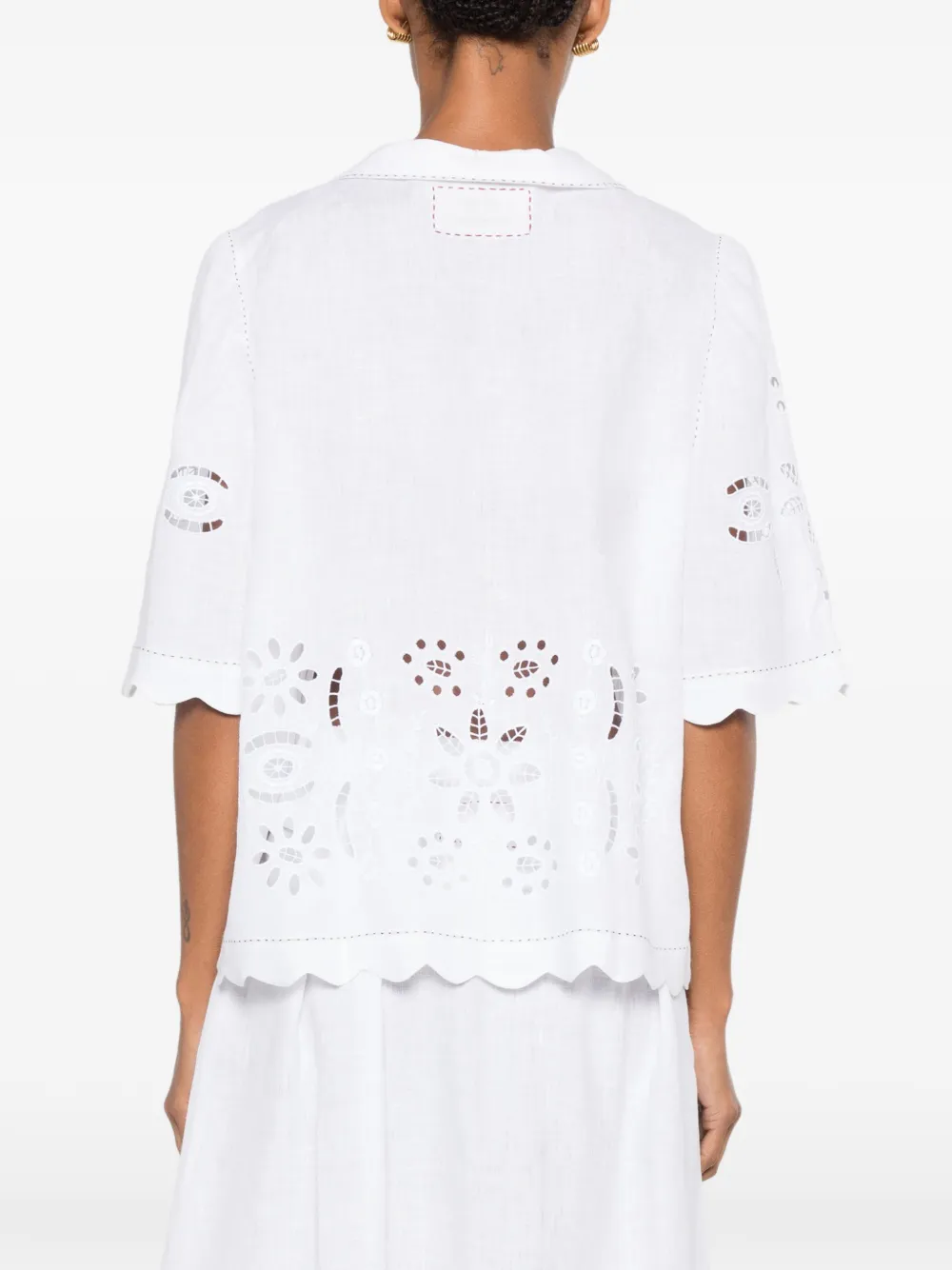 Vita Kin Balthazar Broderie-anglaise Blouse in White, view 4