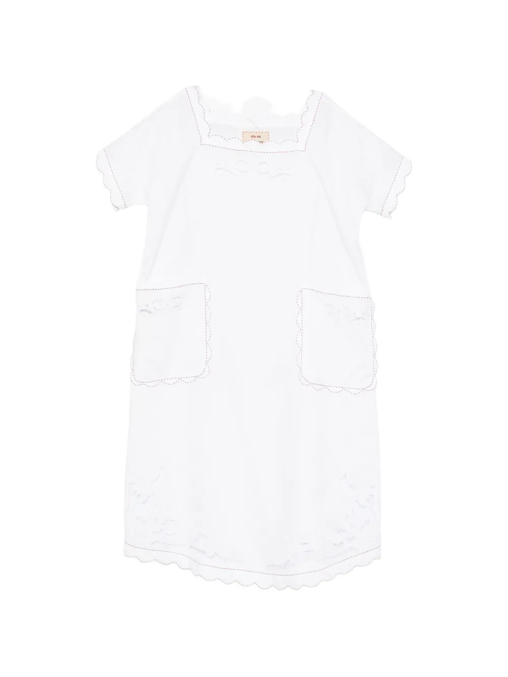 Vita Kin Formentera scalloped-edge midi dress - Bianco