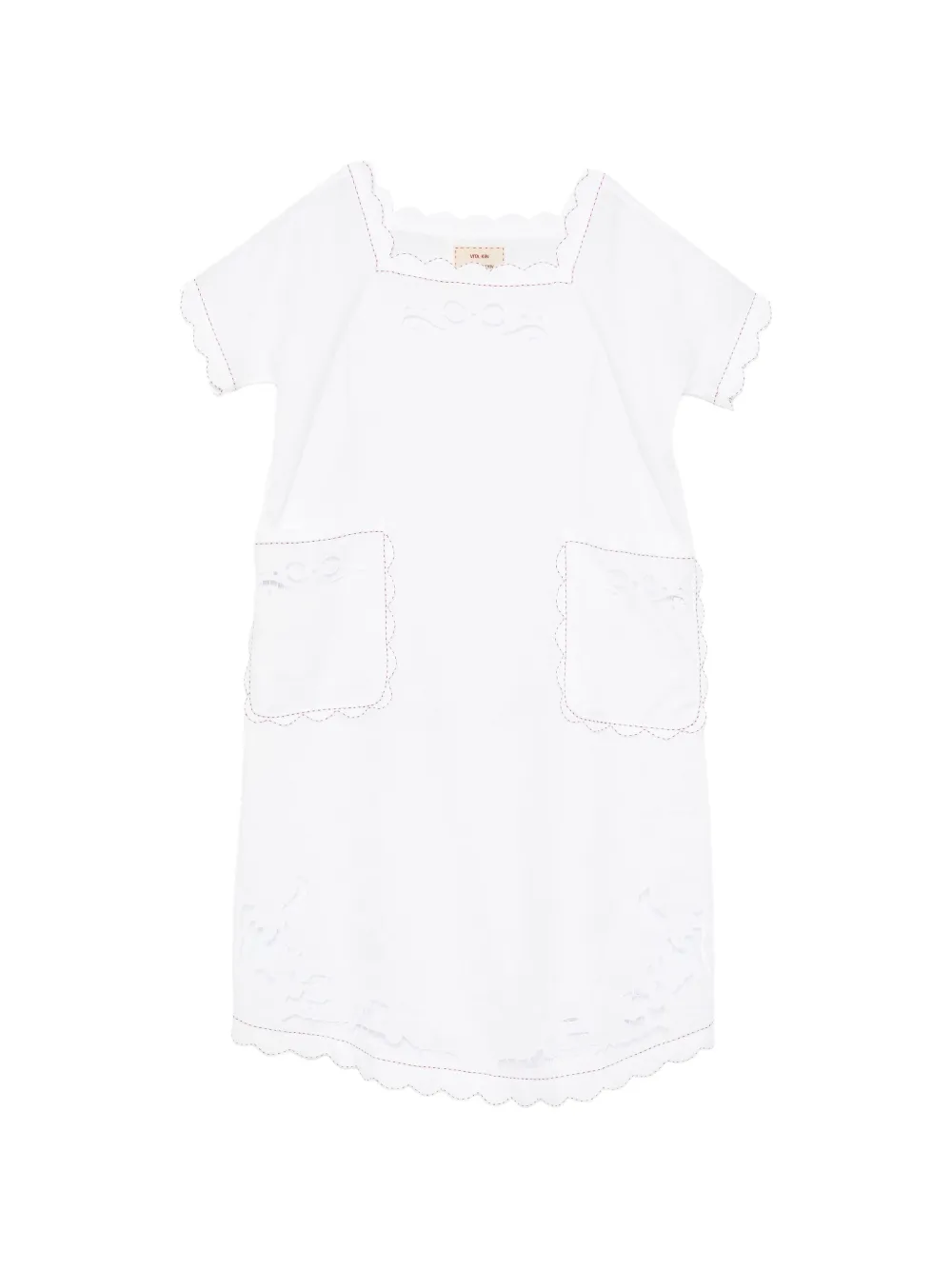Vita Kin Formentera scalloped-edge midi dress - Bianco