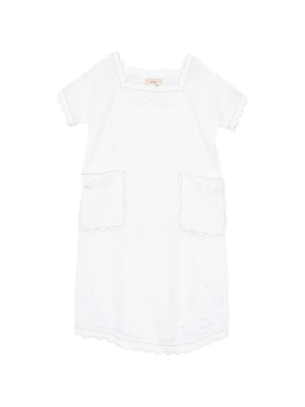 Vita Kin Formentera Scalloped-edge Midi Dress in White