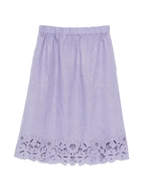 Vita Kin Galatea broderie-anglaise midi skirt