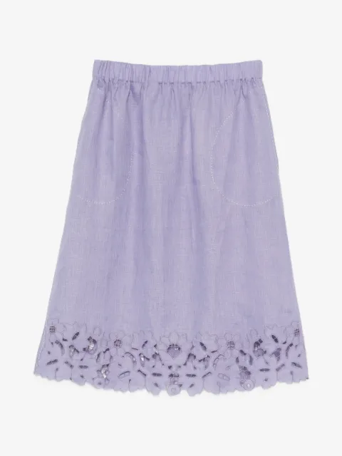 Vita Kin Galatea broderie-anglaise midi skirt