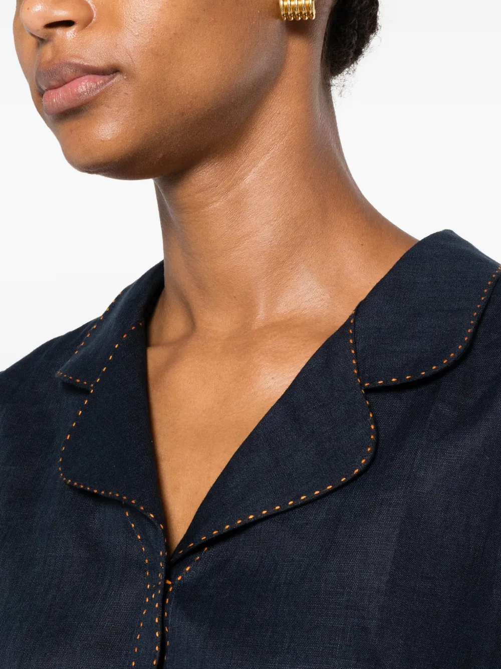 Vita Kin Balthazar Broderie-anglaise Blouse in Blue, view 5