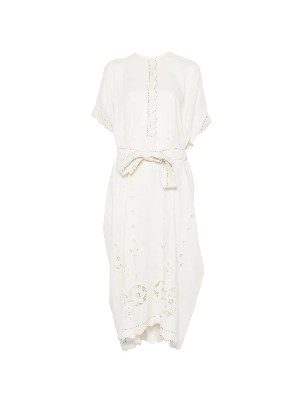 Vita Kin Sweet Jane broderie-anglaise midi dress - Toni neutri