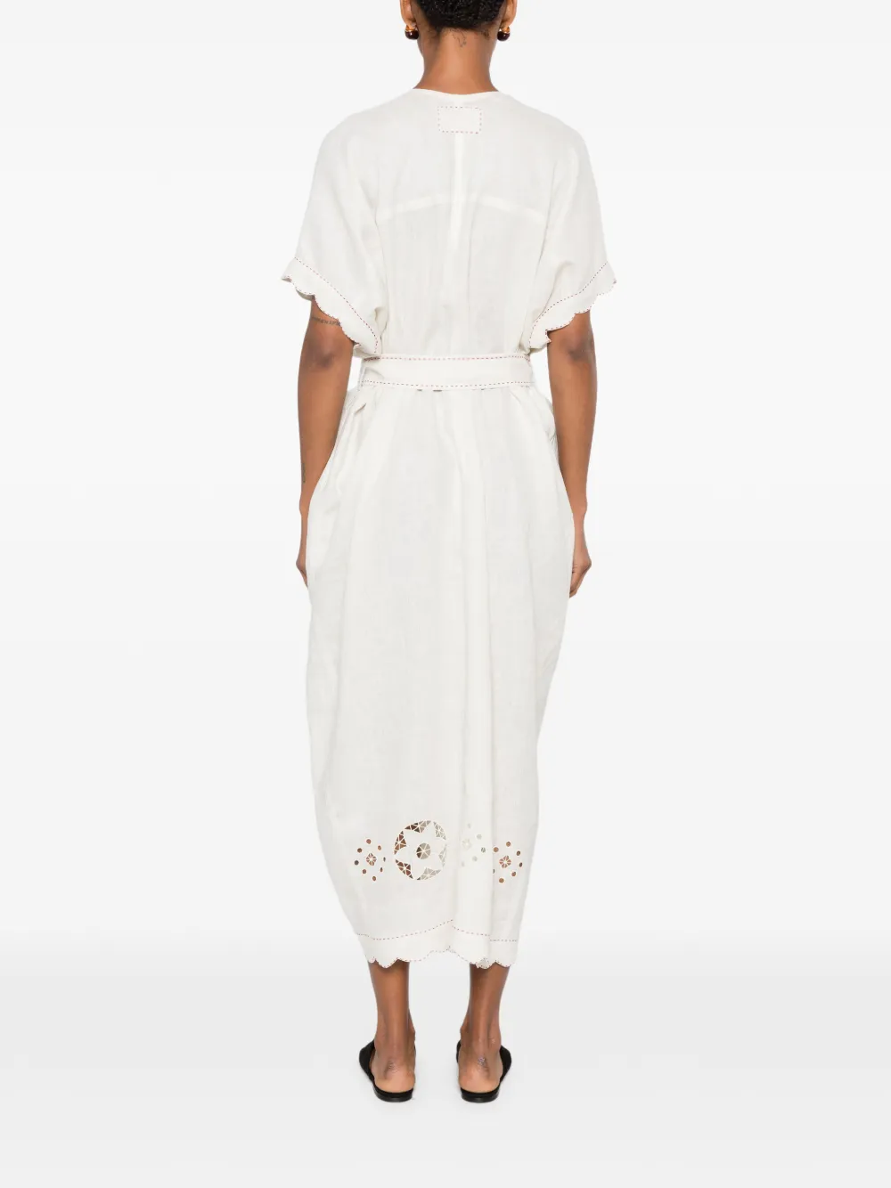 Vita Kin Sweet Jane Broderie-anglaise Midi Dress in Neutrals, view 4