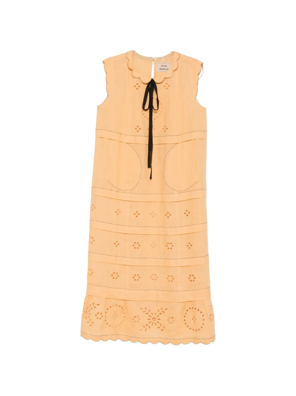 Vita Kin Kiki broderie midi dress - Arancione