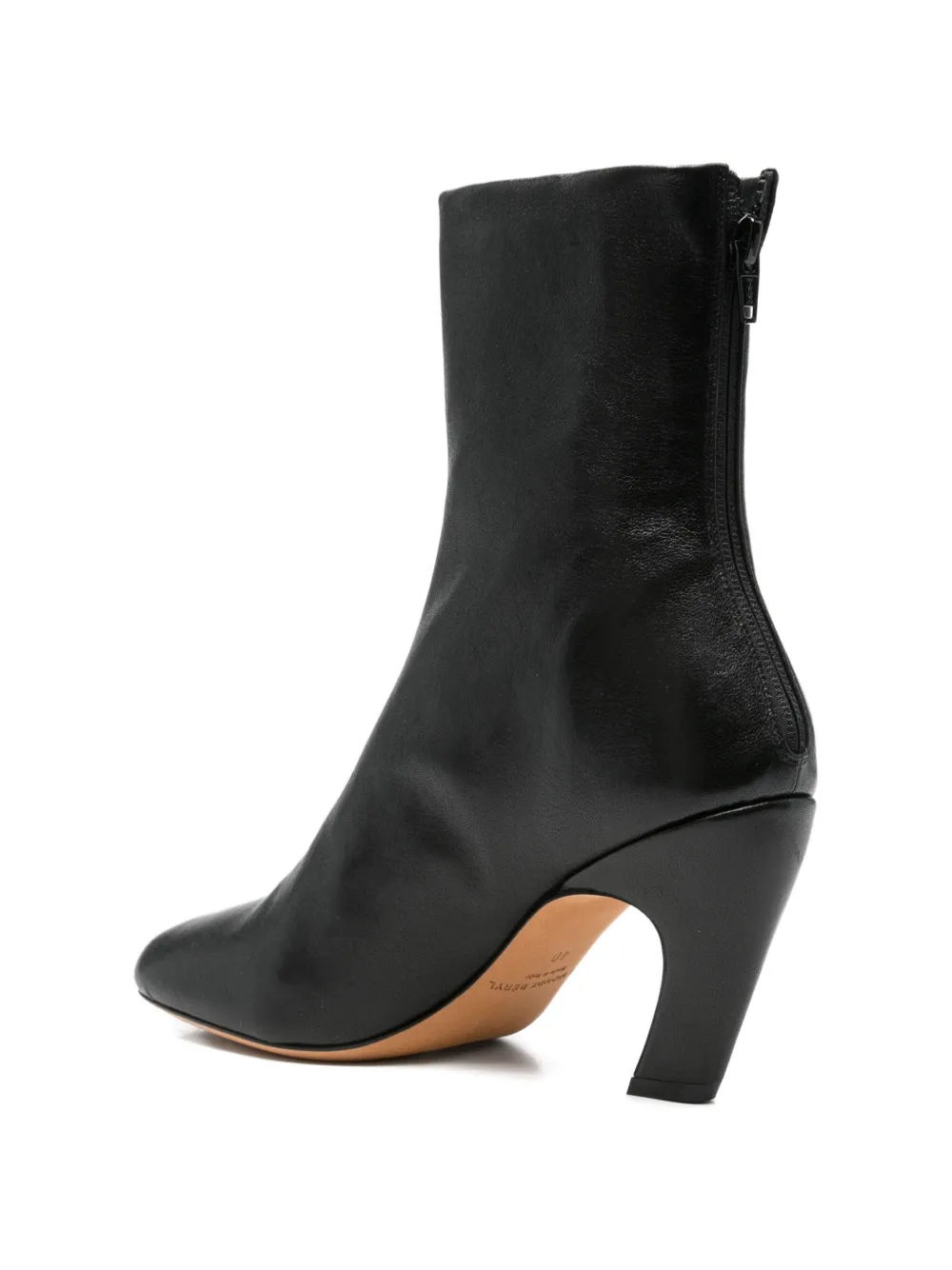 Le Monde Beryl Mica leather ankle boots Zwart