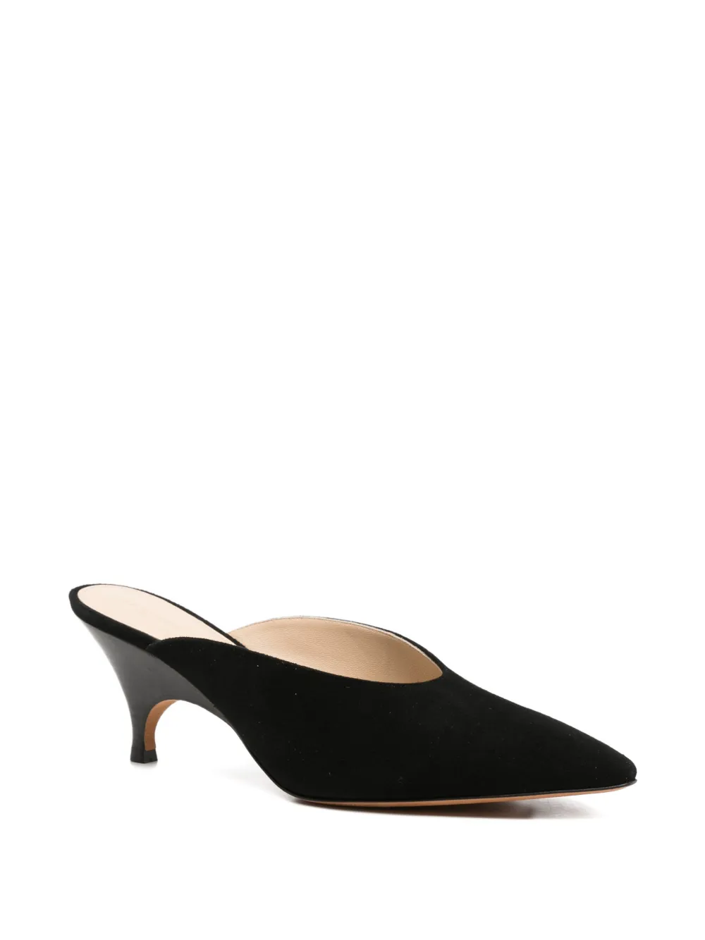 Le Monde Beryl Petra suede heeled mules Zwart