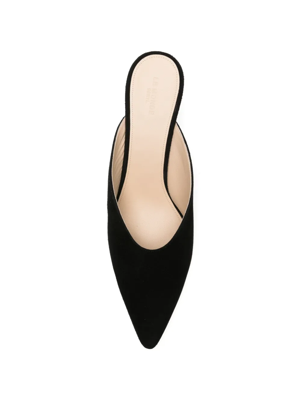 Le Monde Beryl Petra suede heeled mules Zwart