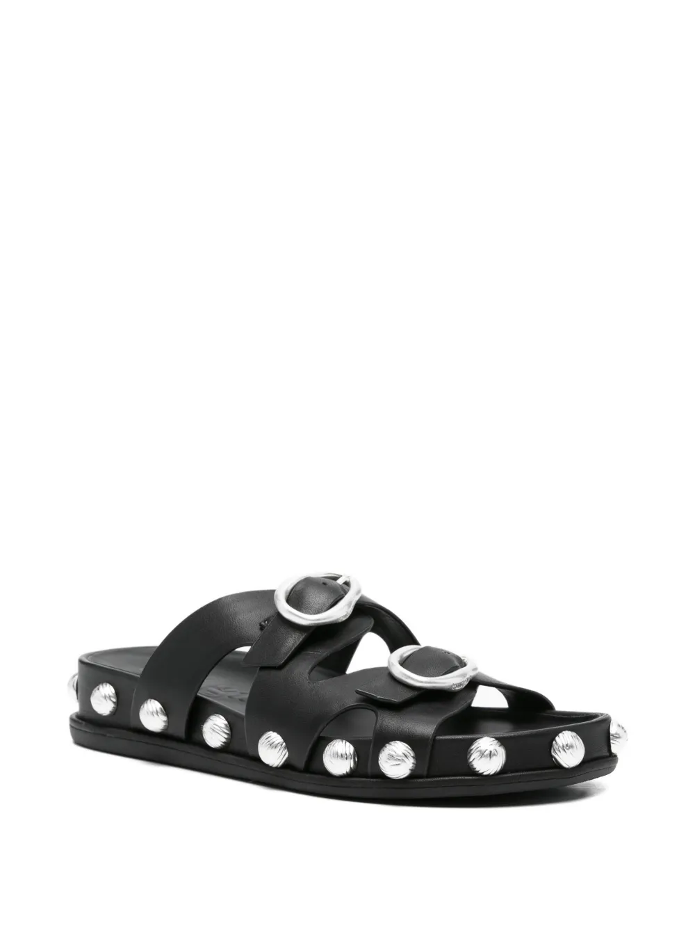 Cult Gaia Sandalen met gesp en studs Zwart