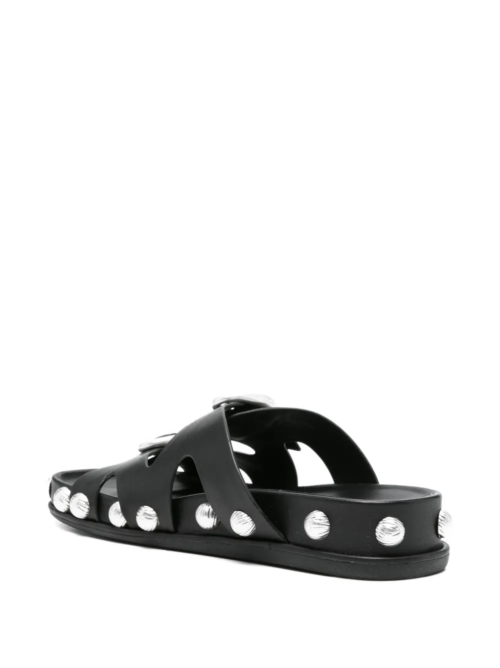 Cult Gaia Sandalen met gesp en studs Zwart