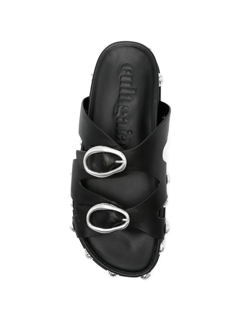 Cult Gaia Sandalen met gesp en studs Zwart