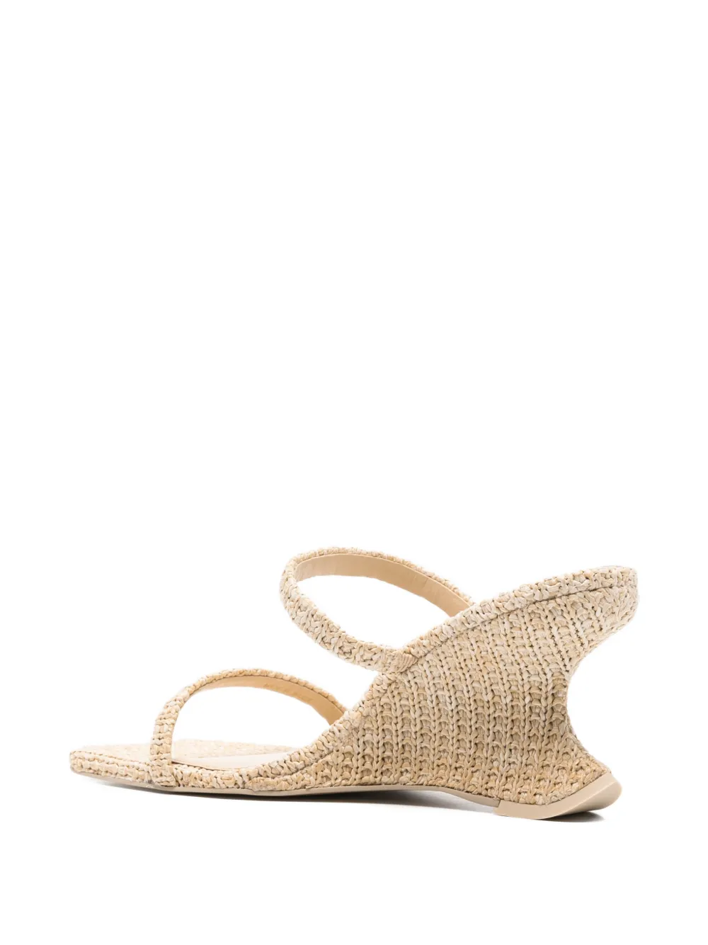 Cult Gaia Raven woven sandals Beige