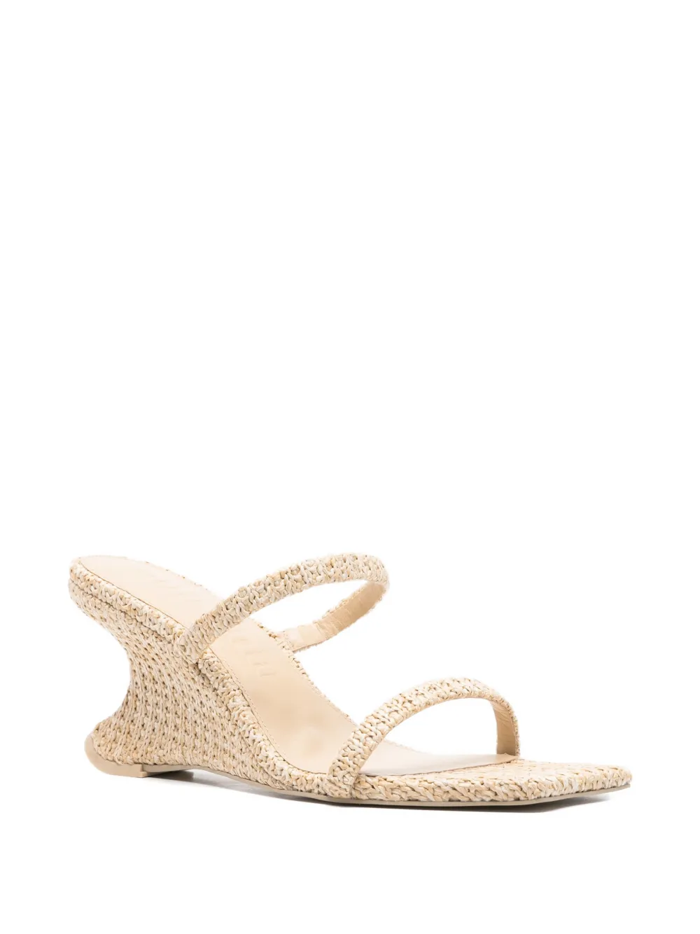 Cult Gaia Raven woven sandals Beige