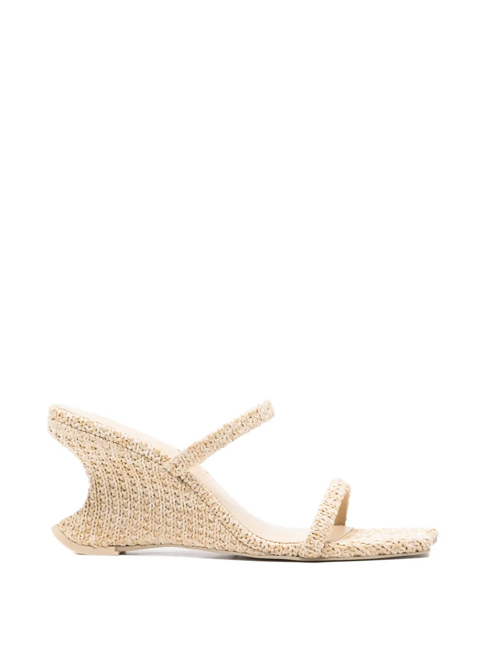 Cult Gaia Raven woven sandals Beige