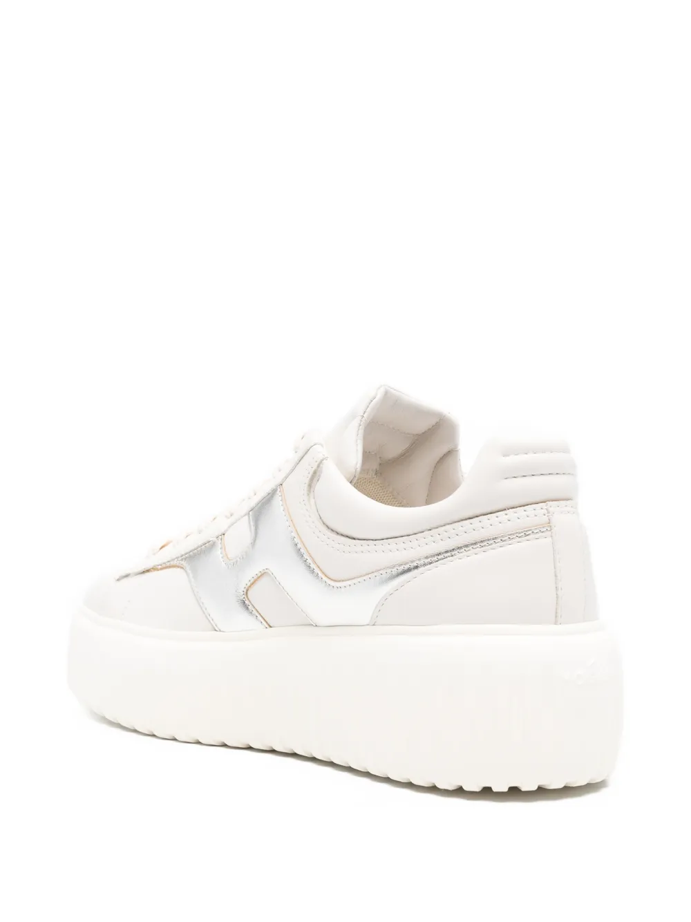 Hogan Leren sneakers met H-logo Beige