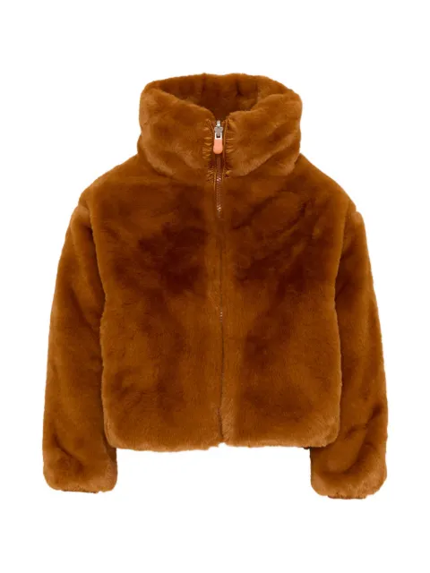 Save The Duck Kids faux fur zip jacket