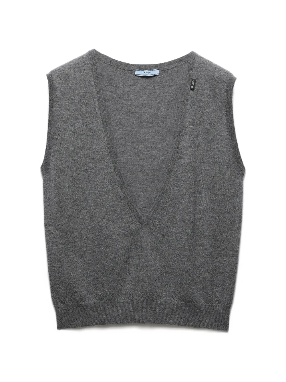 cashmere V-neck vest