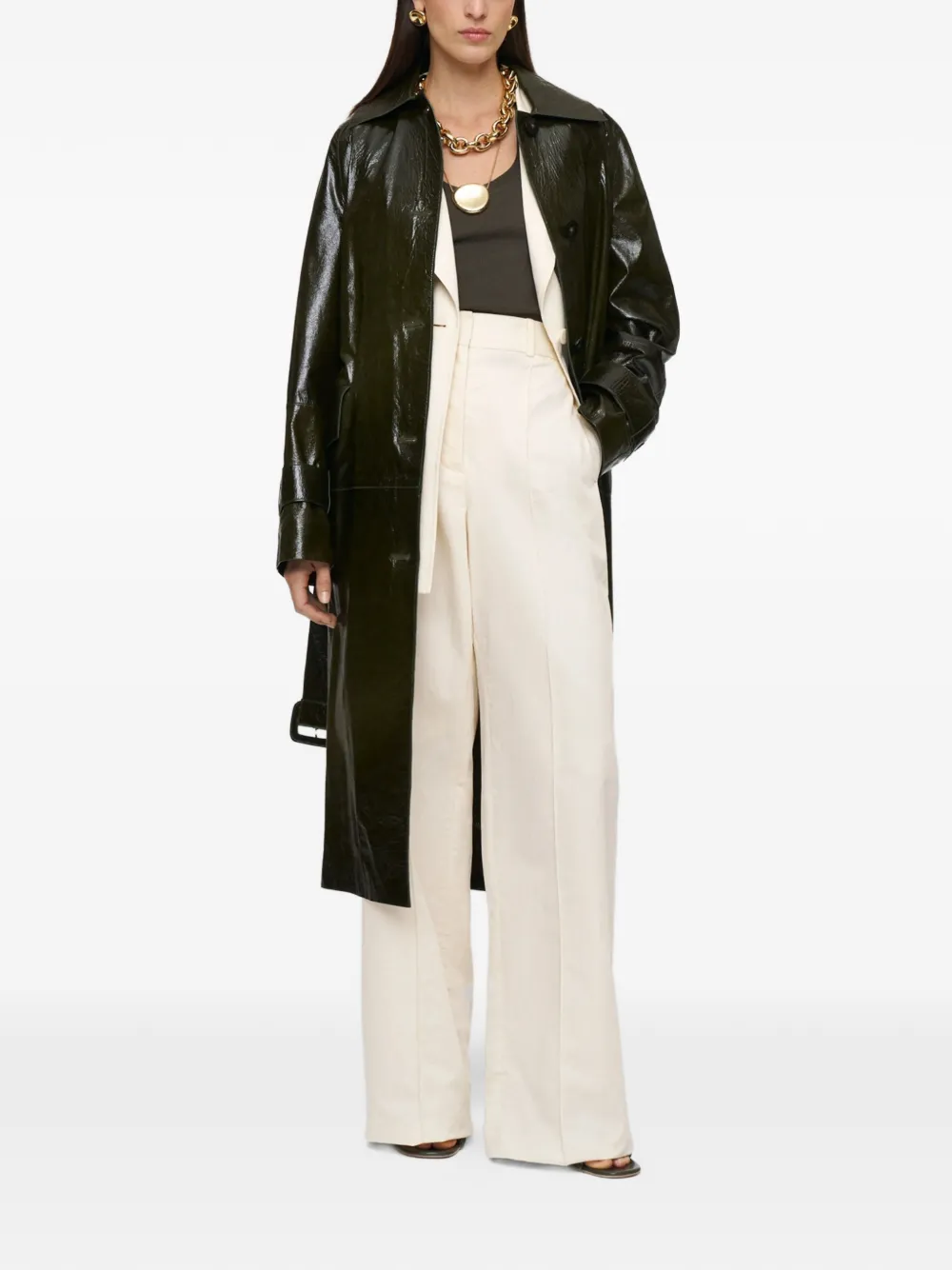 JOSEPH Jane broek met wijde pijpen Beige