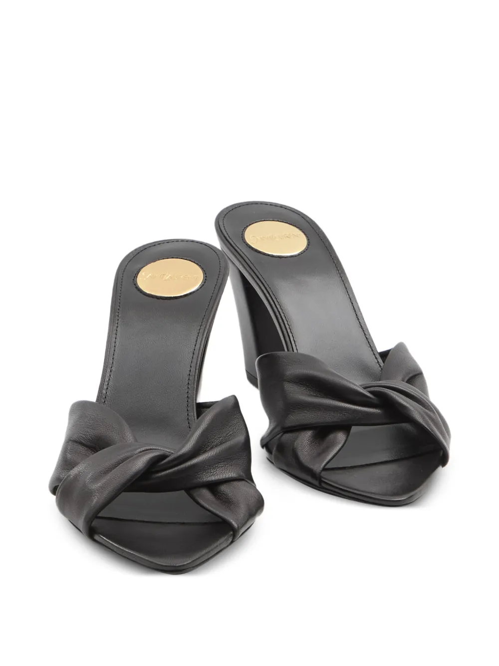  Saint Laurent Franciane Cross-strap Mules - Black 