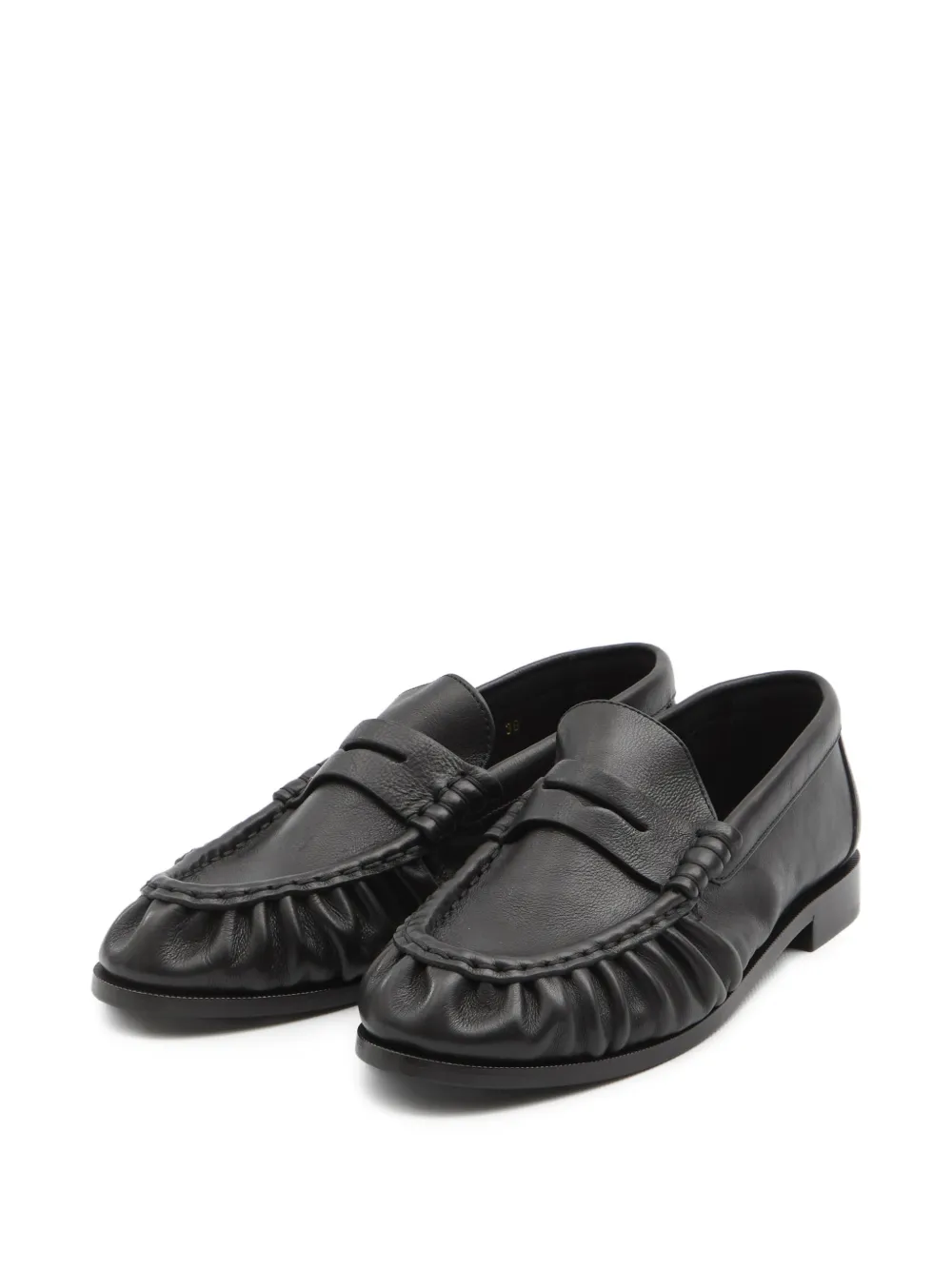Saint Laurent logo-plaque loafers Zwart