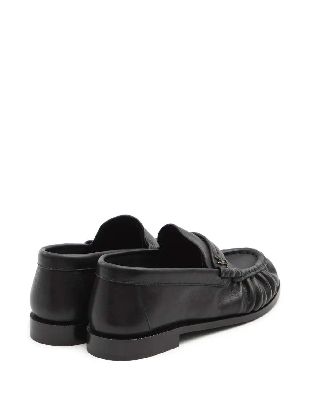 Saint Laurent logo-plaque loafers Zwart