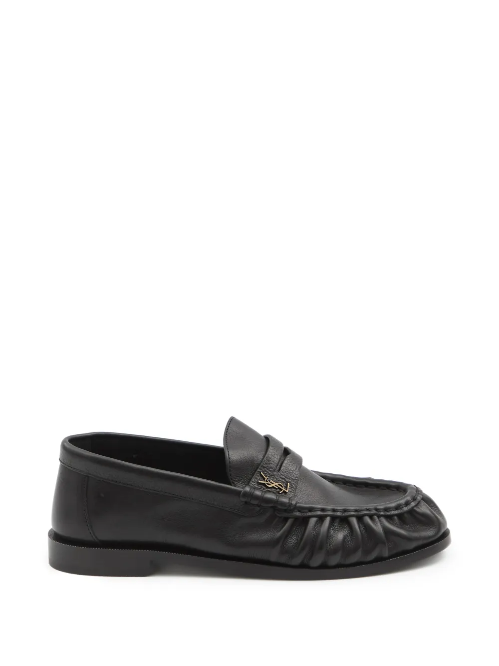 Saint Laurent logo-plaque loafers Zwart