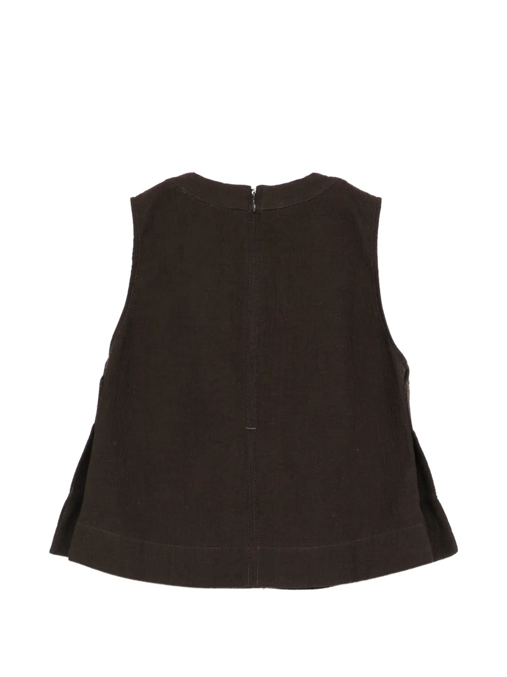  Soeur Pampa Textured Sleeveless Top - Brown 