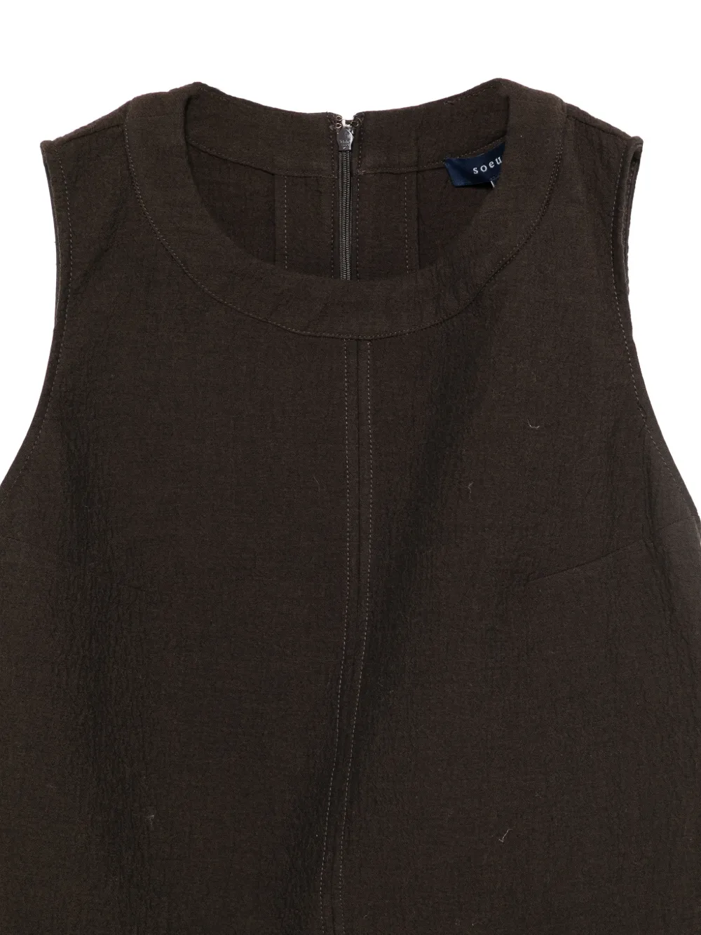  Soeur Pampa Textured Sleeveless Top - Brown 