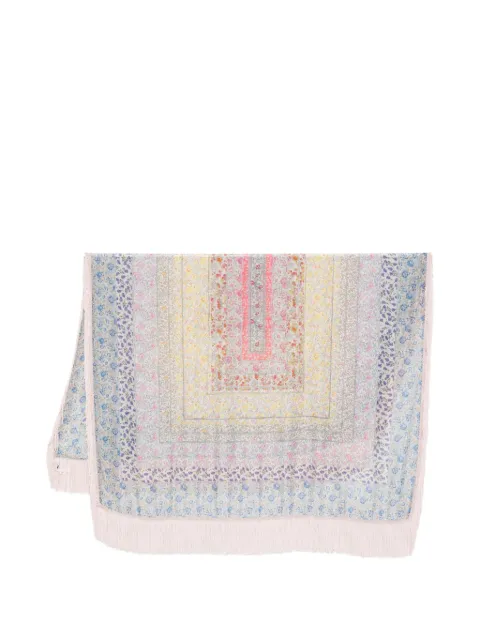 Faliero Sarti Lety Frangia floral-print fringed scarf