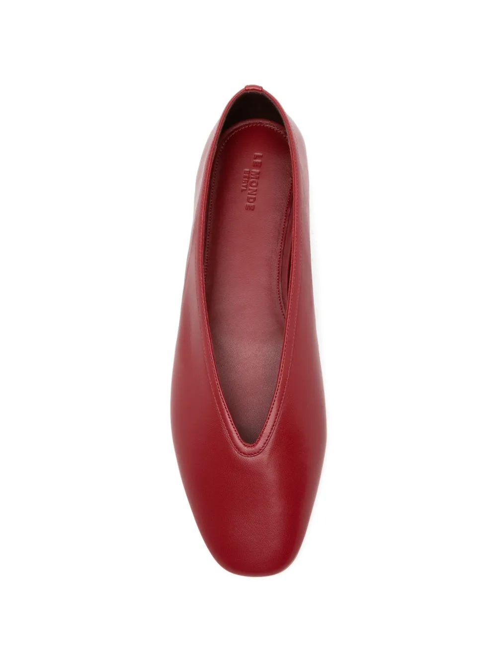 Le Monde Beryl Luna leather ballet flats Rood