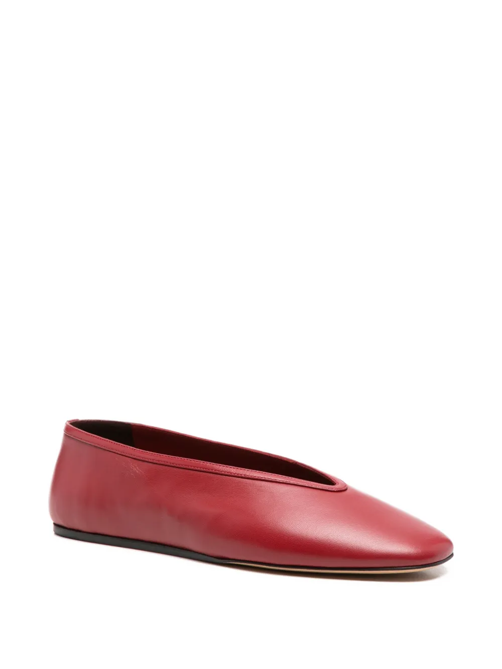 Le Monde Beryl Luna leather ballet flats Rood