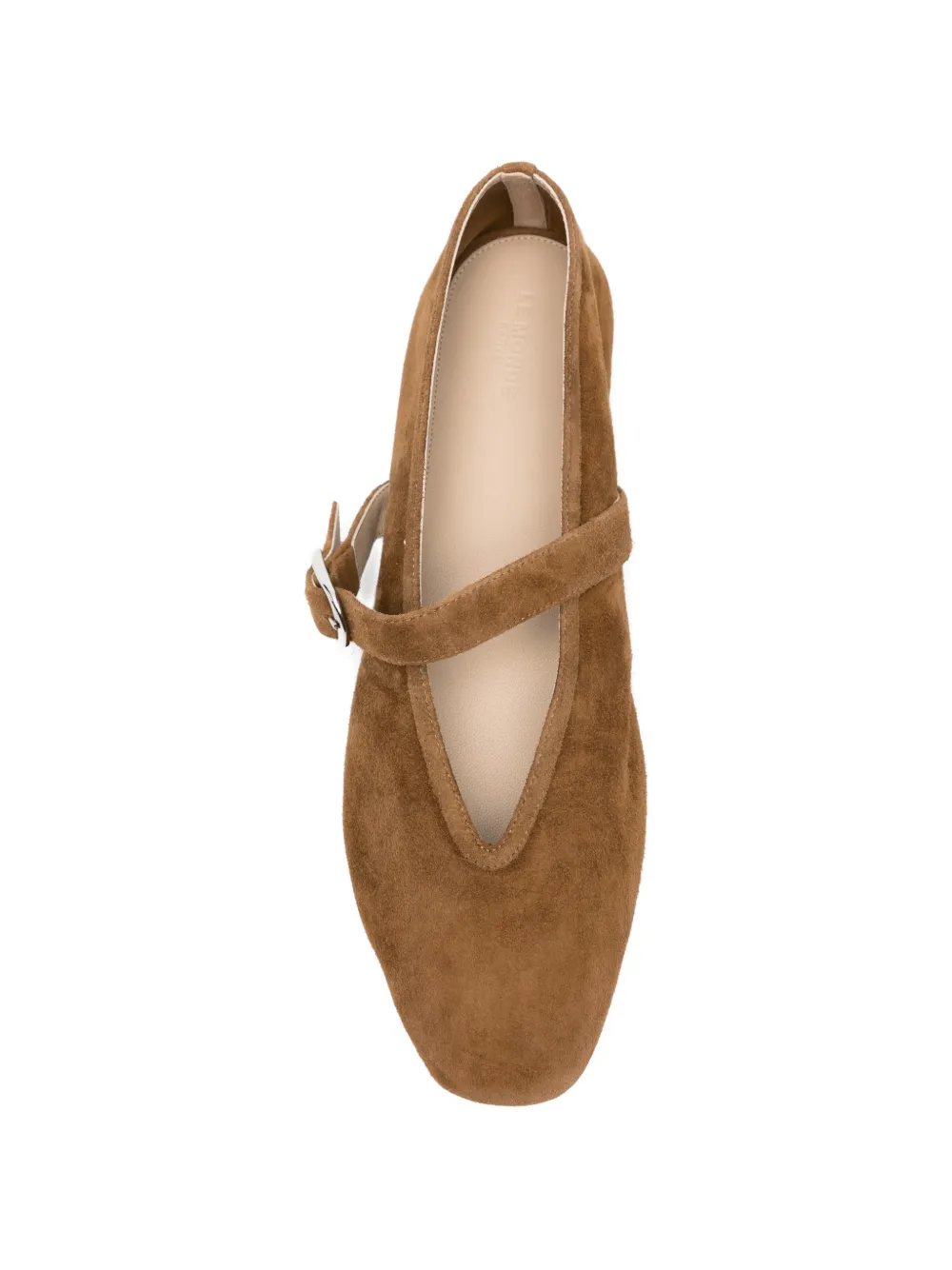Le Monde Beryl Stella buckle-strap suede ballet flats Bruin