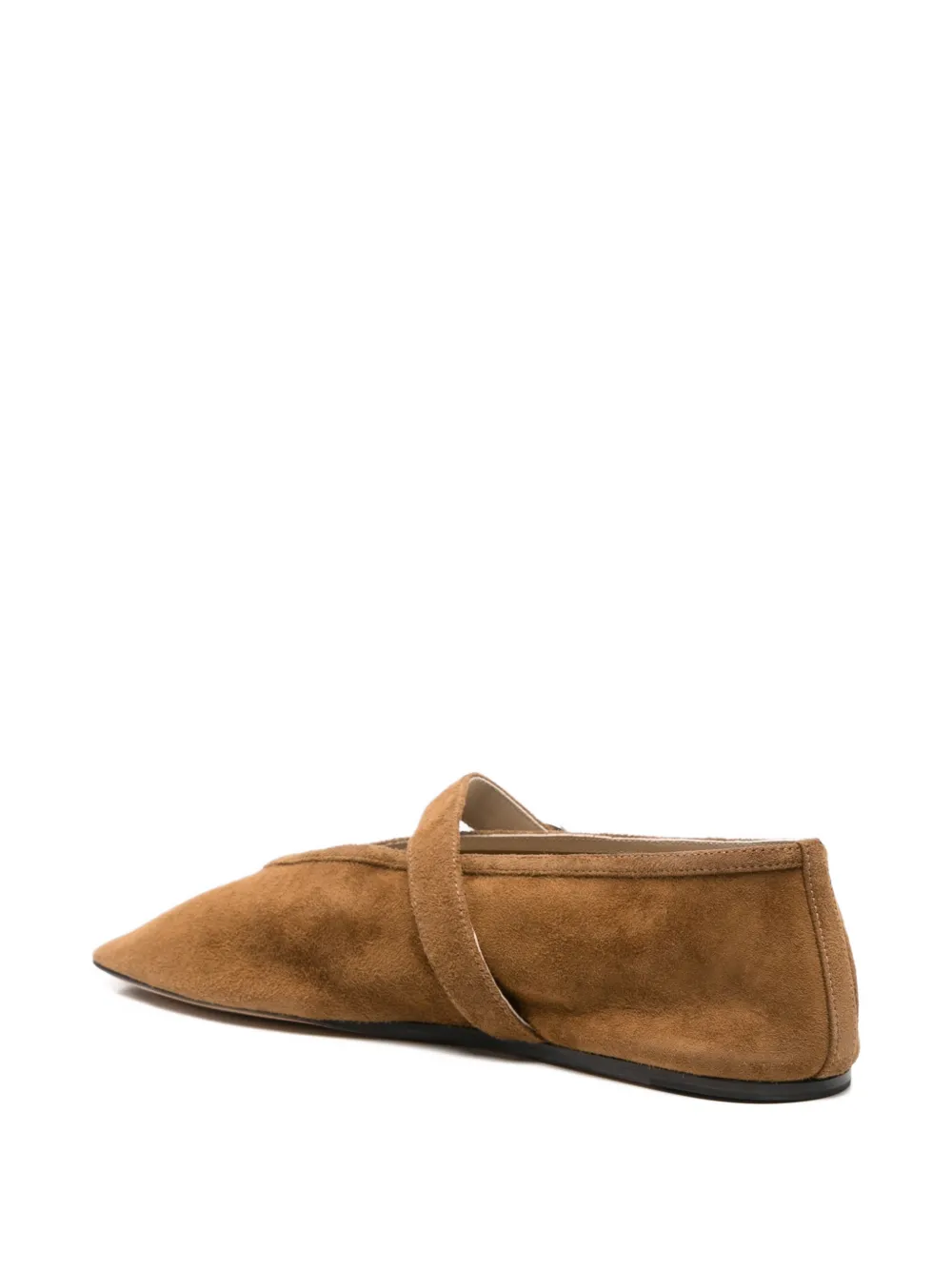 Le Monde Beryl Stella buckle-strap suede ballet flats Bruin