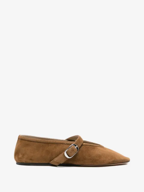 Le Monde Beryl Stella buckle-strap suede ballet flats