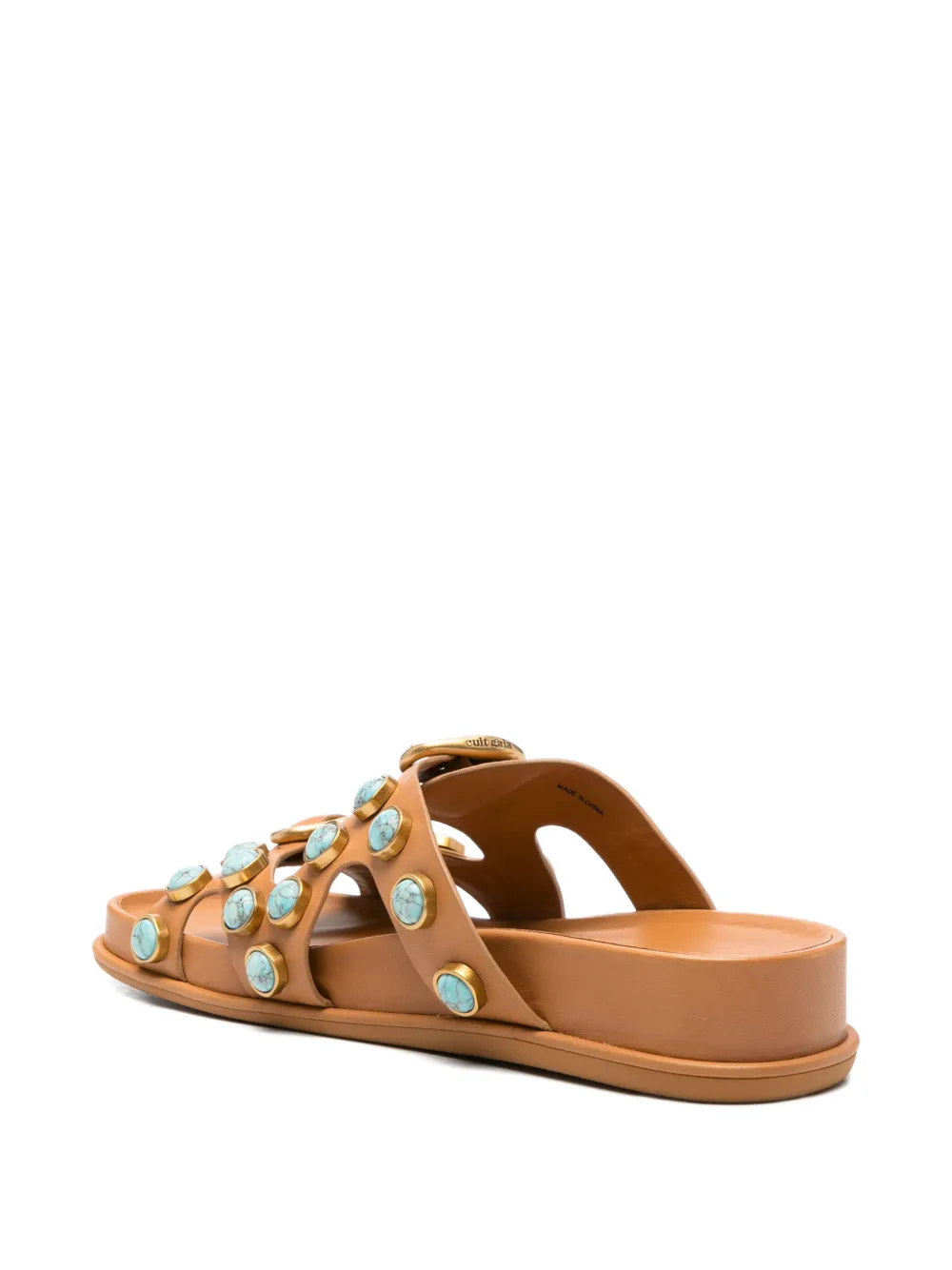 Cult Gaia Blair buckle embellished sandals Bruin