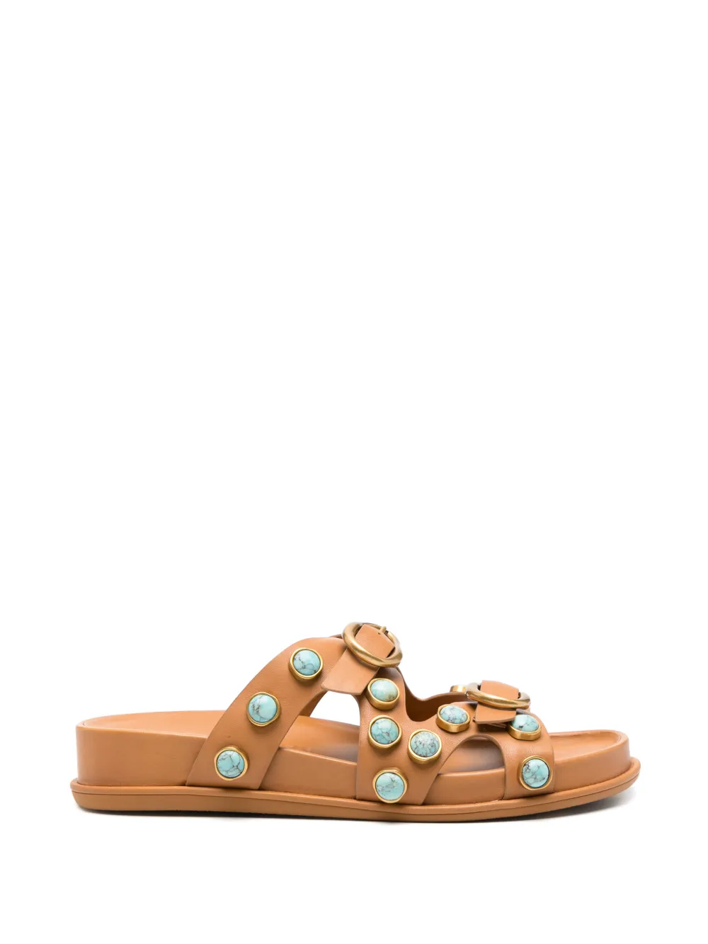 Cult Gaia Blair buckle embellished sandals Bruin