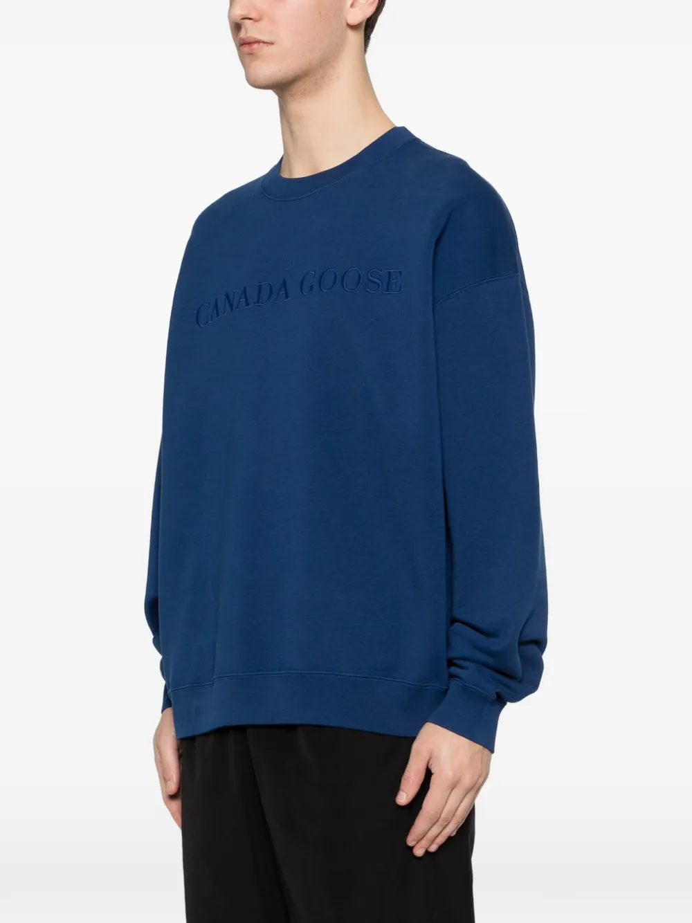 Canada Goose Sweater met borduurwerk en ronde hals Blauw