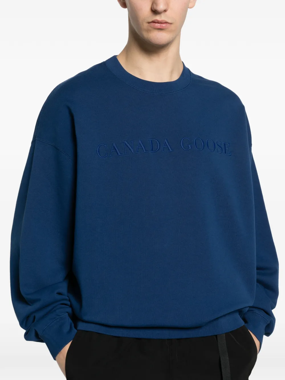 Canada Goose Sweater met borduurwerk en ronde hals Blauw