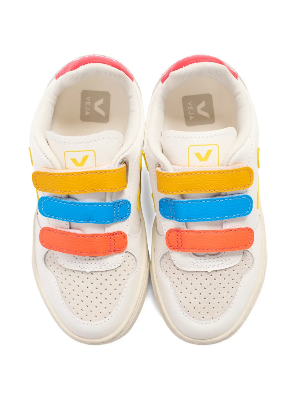 VEJA Kids low-top strap sneakers Wit