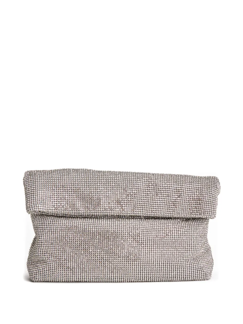 TWENTY FOURHAITCH rhinestone clutch bag - Argento