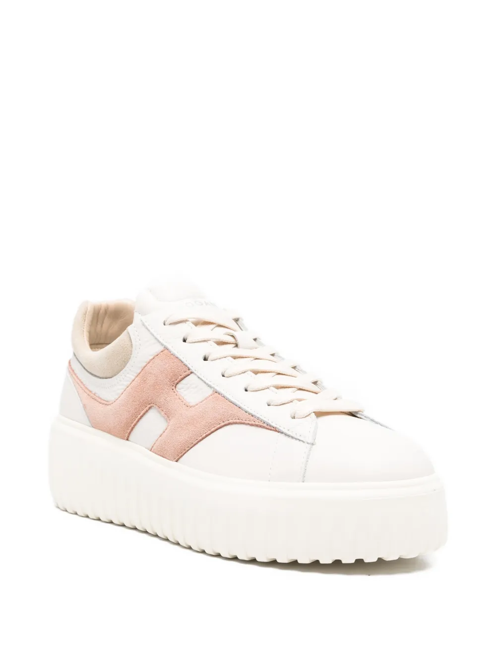 Hogan Sneakers met suède detail Beige