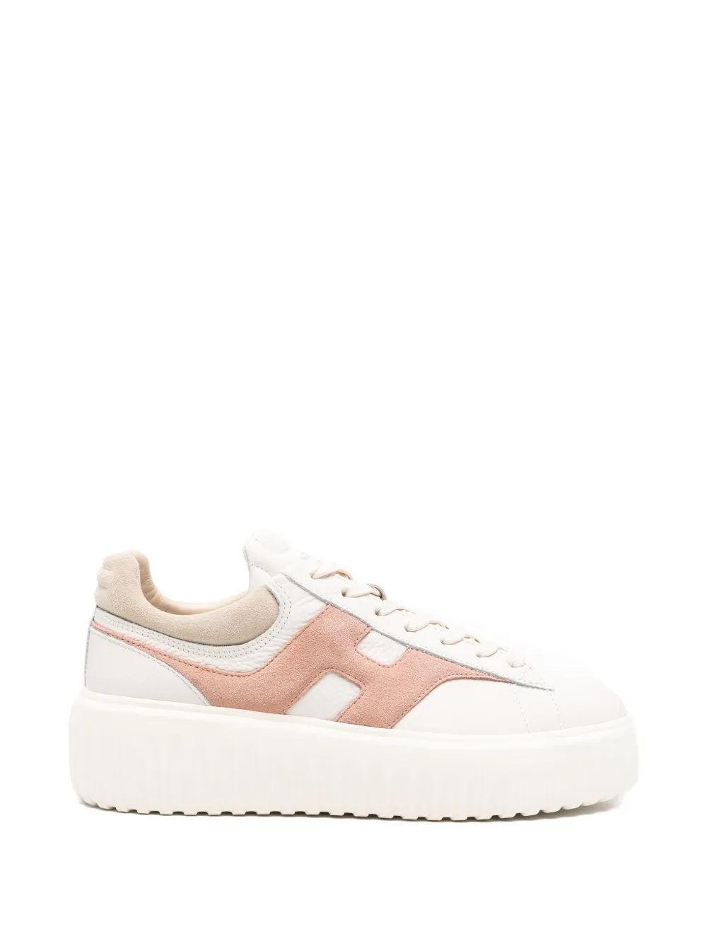Hogan Sneakers met suède detail Beige
