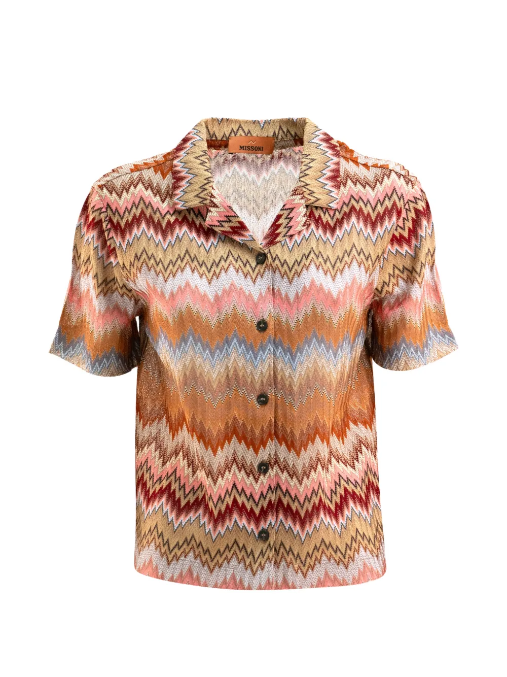 Missoni chevron-patternerd shirt - Orange