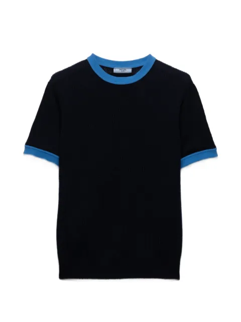 Prada short-sleeve cashmere sweater