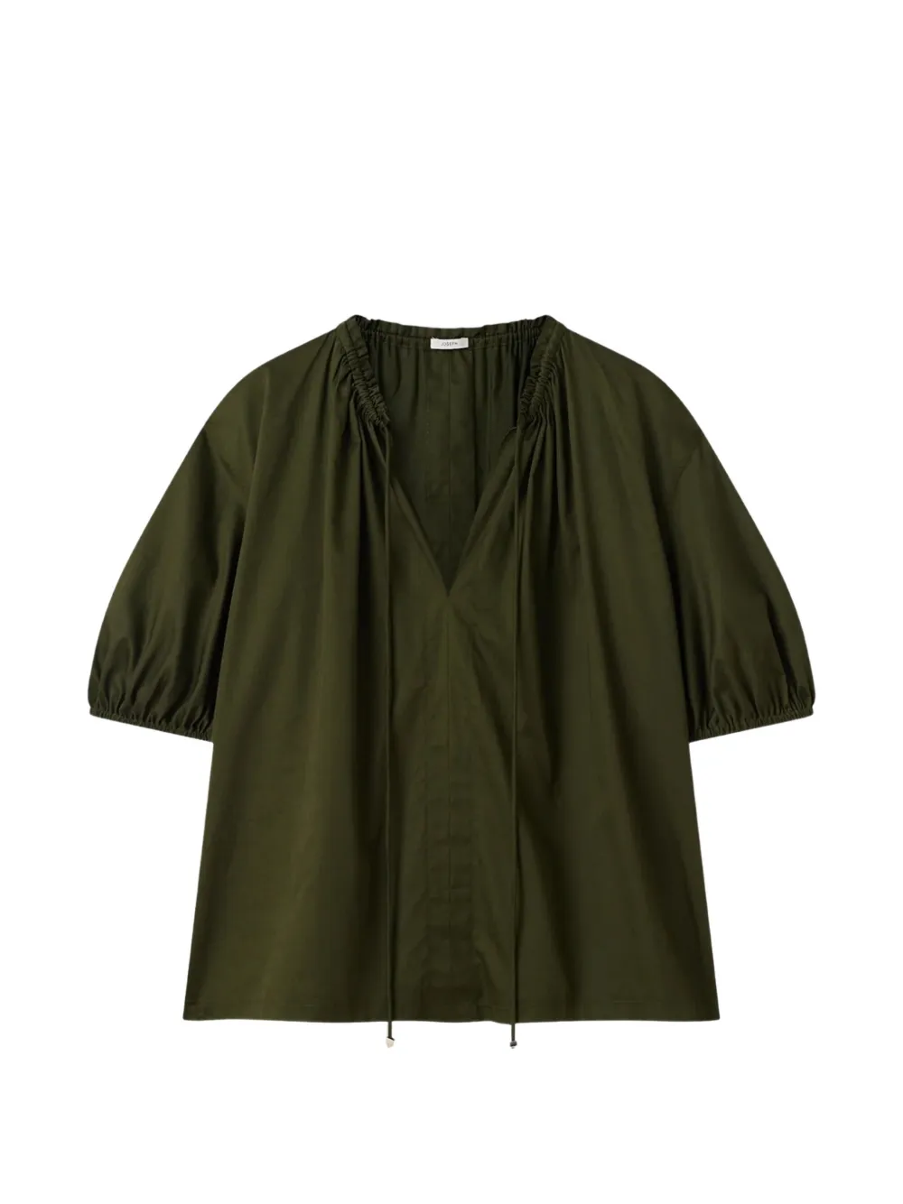 JOSEPH Nador ruffled V-neck top - Verde